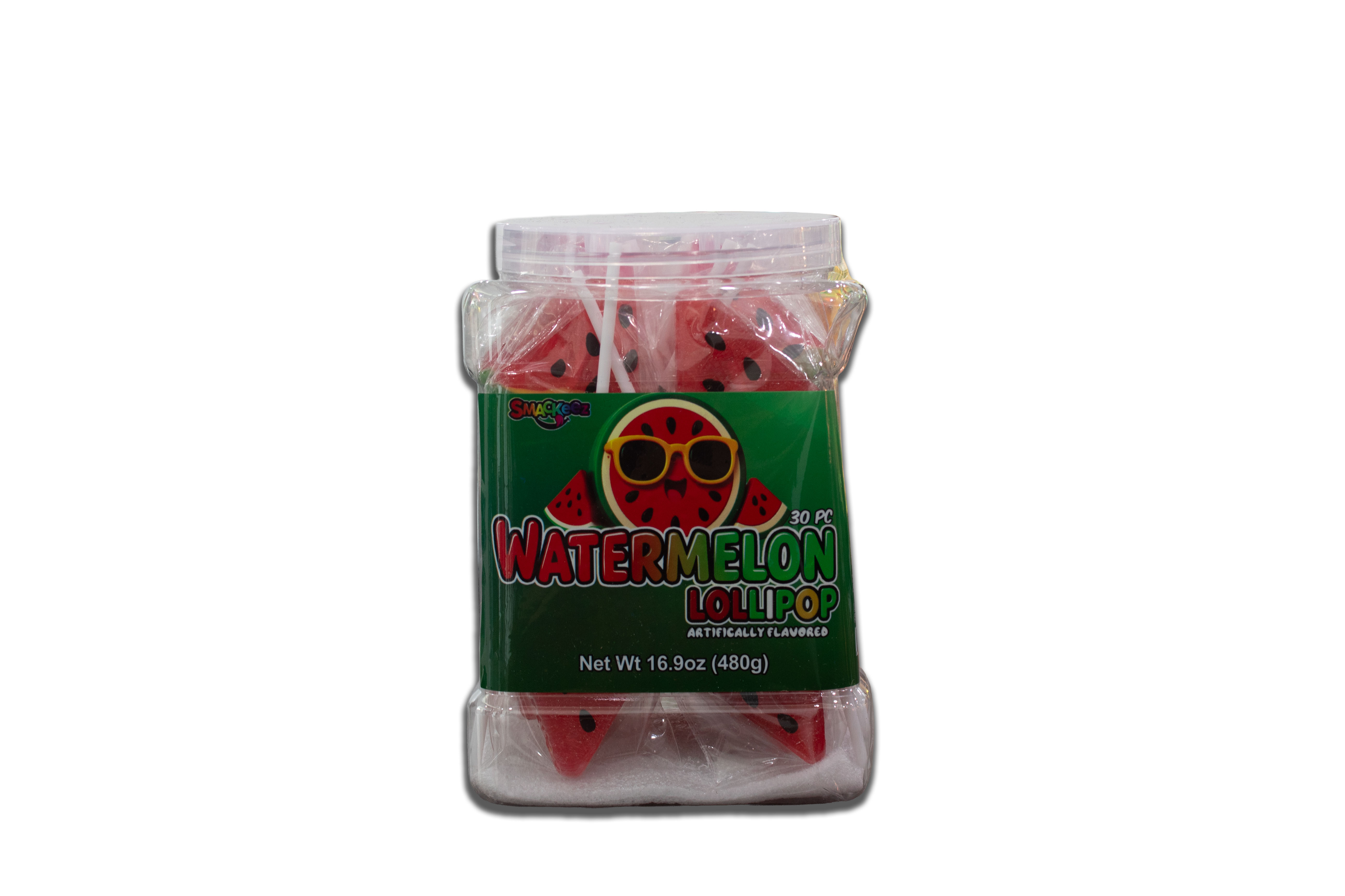 Watermelon lollipops